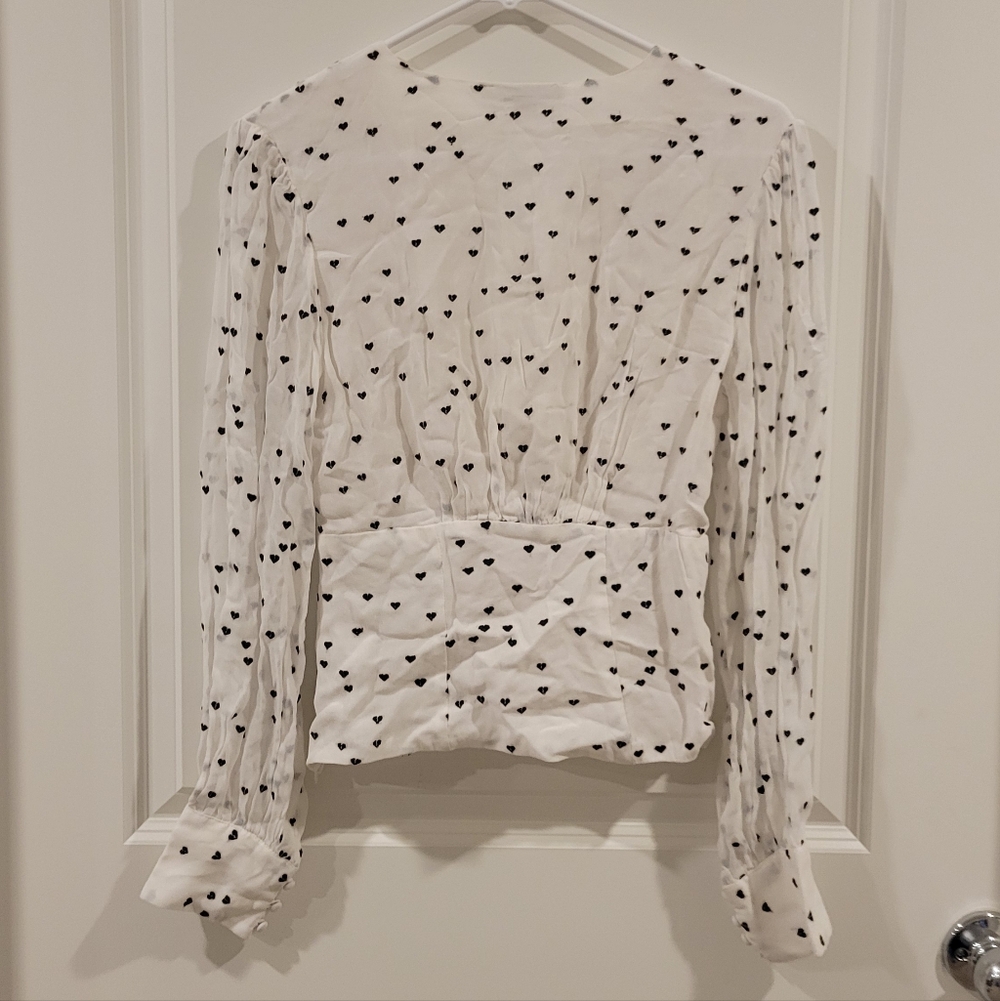 All Saints Amalie Hearts Top Size 2 - Picture 2 of 9
